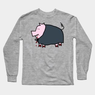 Halloween Horror Vampire Pig Long Sleeve T-Shirt